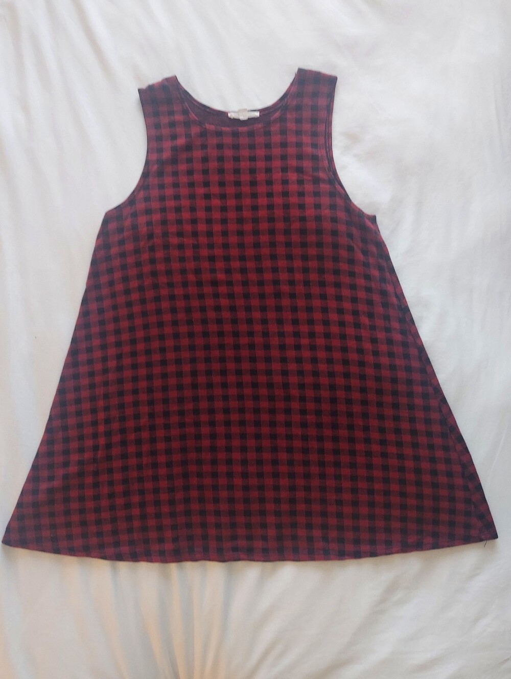 Socialite Red and Black Checkered Dress